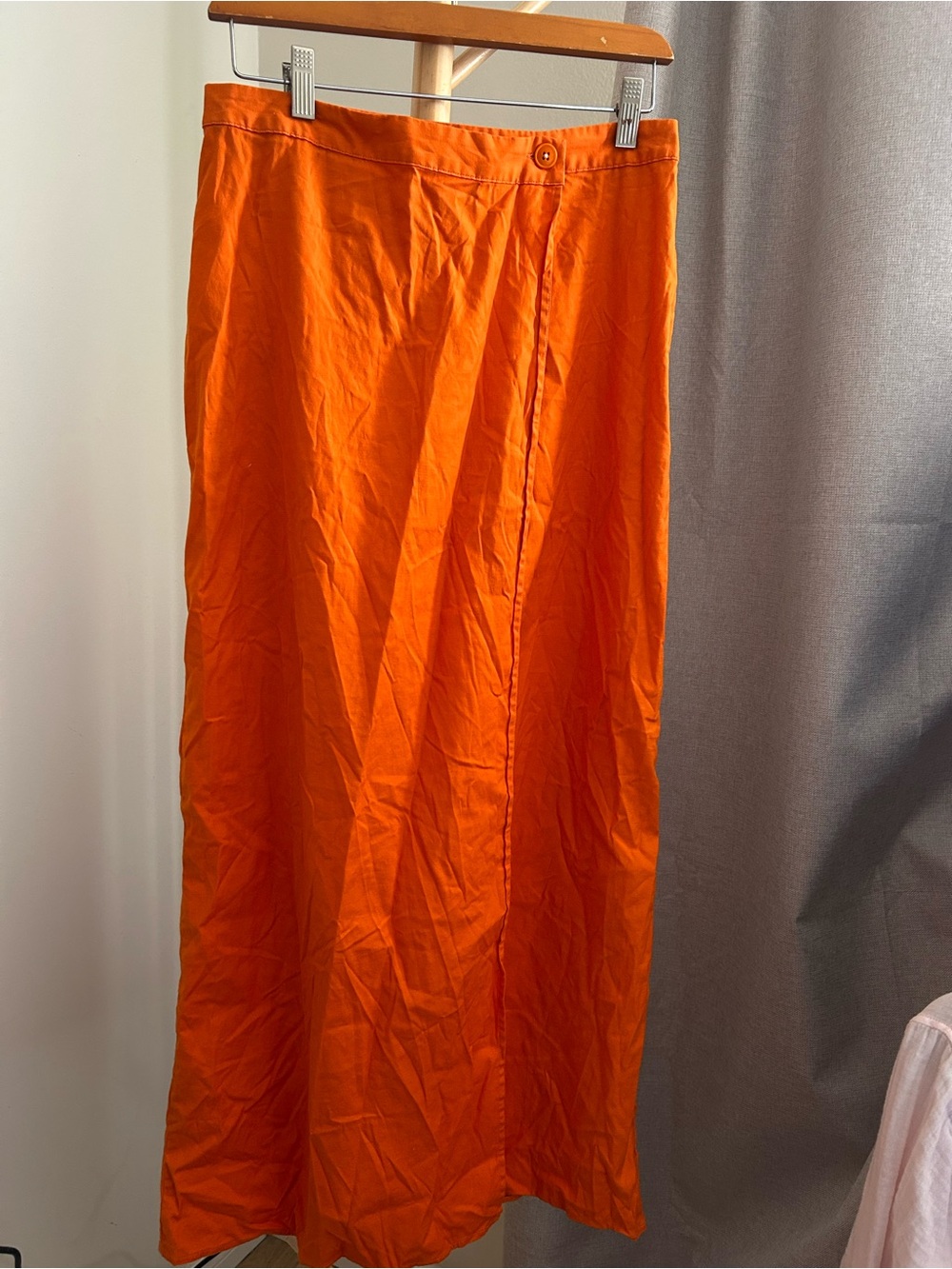 Reformation Orange Maxi Skirt size 6